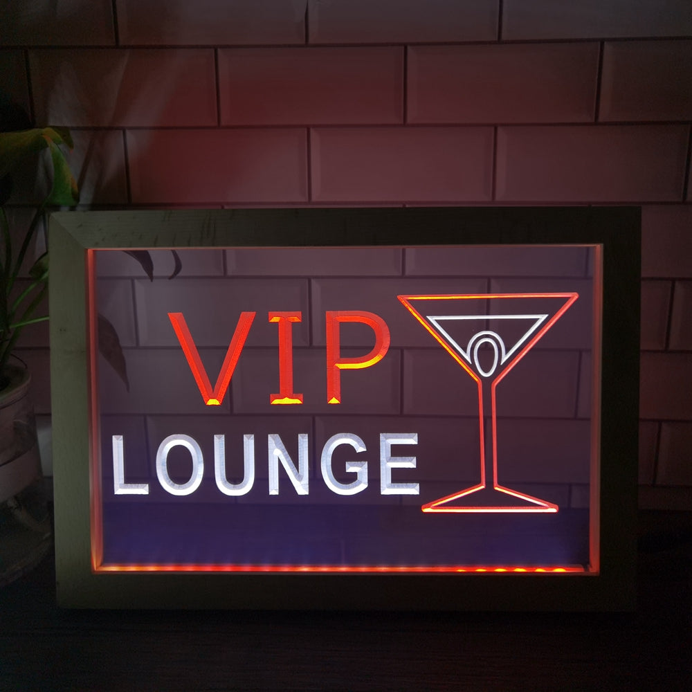 VIP Lounge Two Tone Sign - Luxury Framed Edition