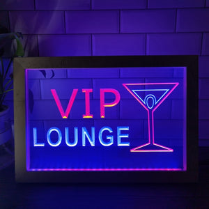 VIP Lounge Two Tone Sign - Luxury Framed Edition