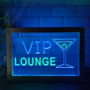 VIP Lounge Two Tone Sign - Luxury Framed Edition
