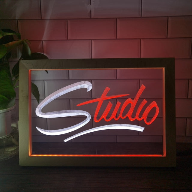 Studio Two Tone Sign - Luxury Framed Edition