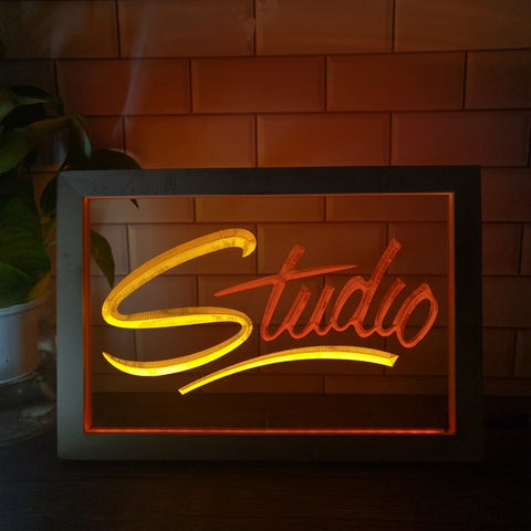 Image of Studio Two Tone Sign - Luxury Framed Edition