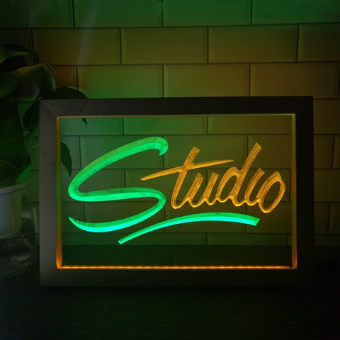 Image of Studio Two Tone Sign - Luxury Framed Edition