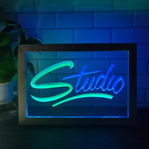 Studio Two Tone Sign - Luxury Framed Edition