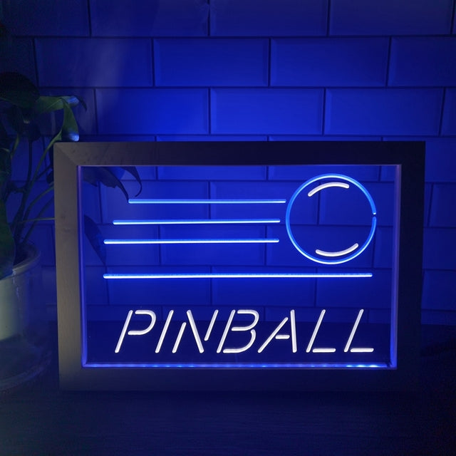Pinball Two Tone Sign - Luxury Framed Edition