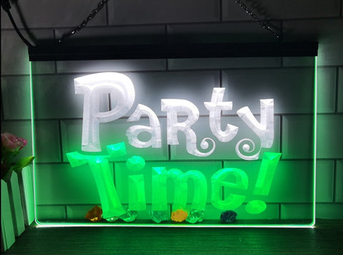 Image of Party Time Two Tone Illuminated Sign