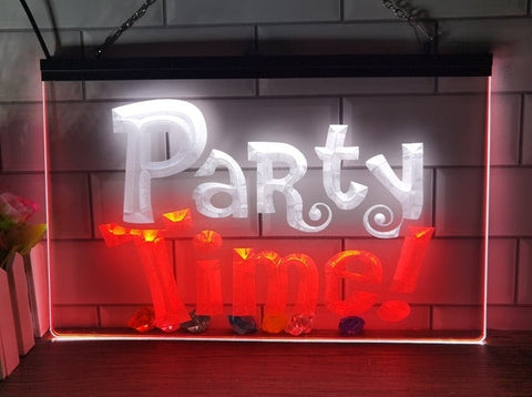 Image of Party Time Two Tone Illuminated Sign