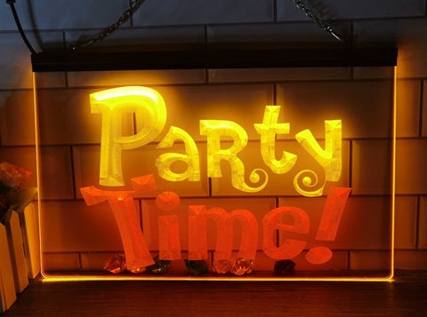 Image of Party Time Two Tone Illuminated Sign