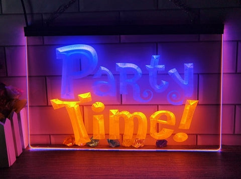 Image of Party Time Two Tone Illuminated Sign