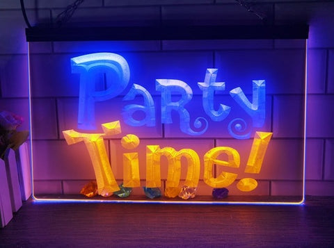 Image of Party Time Two Tone Illuminated Sign