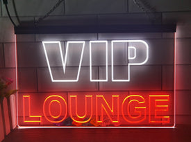 VIP Lounge Two Tone Illuminated Sign