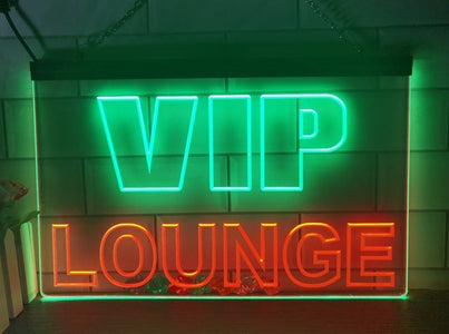 VIP Lounge Two Tone Illuminated Sign