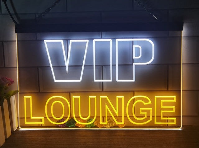 VIP Lounge Two Tone Illuminated Sign
