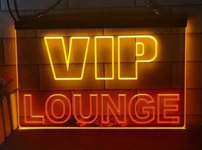 VIP Lounge Two Tone Illuminated Sign