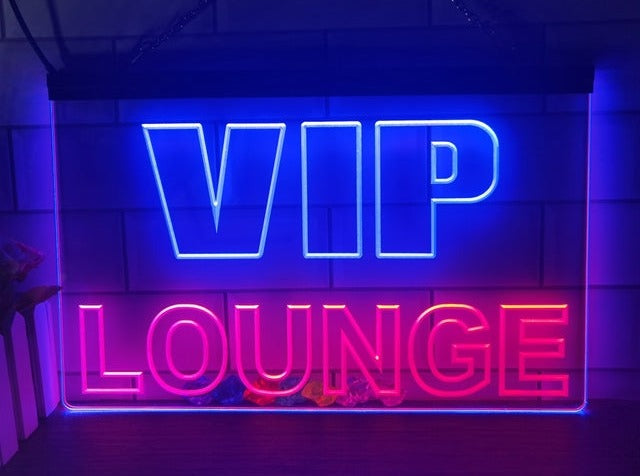 VIP Lounge Two Tone Illuminated Sign