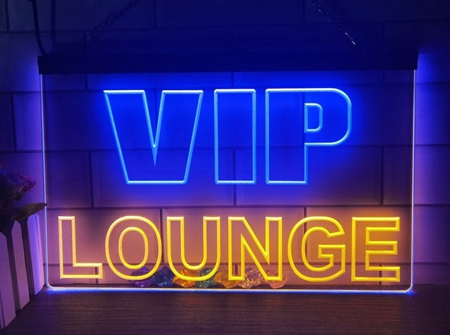 VIP Lounge Two Tone Illuminated Sign