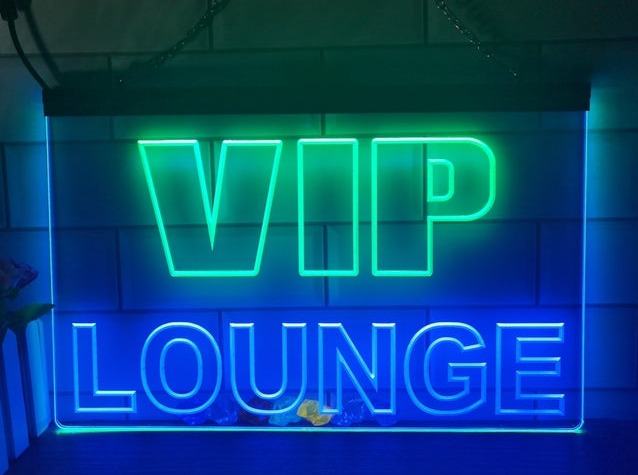 VIP Lounge Two Tone Illuminated Sign