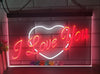 I Love You Two Tone Illuminated Sign