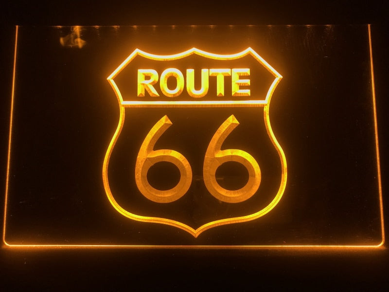 Route 66 Illuminated Sign – Dope Neons