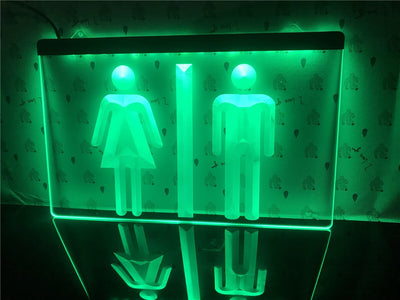 Toilet Washroom Illuminated Sign