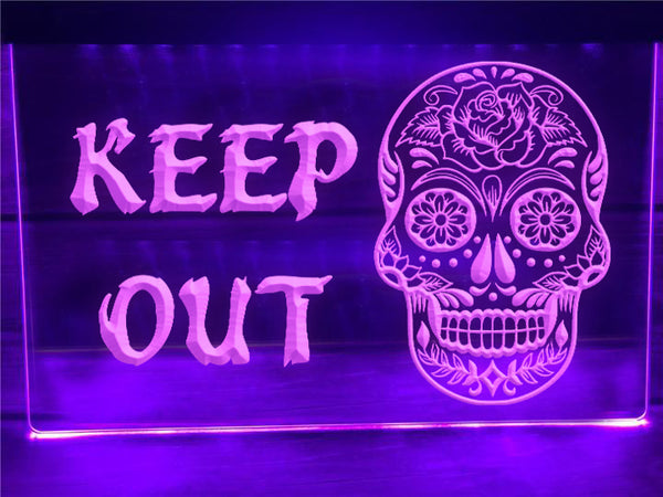 Keep Out Illuminated Sign Dope Neons