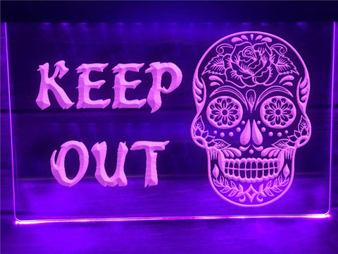 Keep Out Illuminated Sign