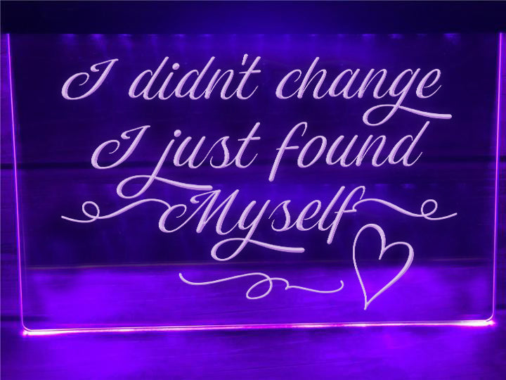 I Didn't Change Illuminated Sign