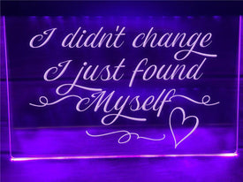 I Didn't Change Illuminated Sign