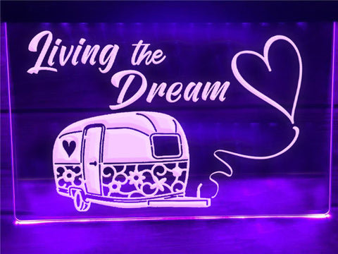 Image of Living The Dream Illuminated Sign