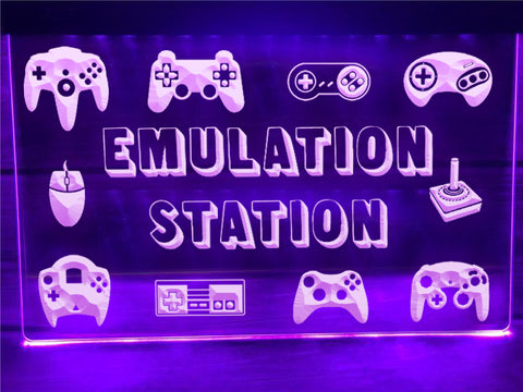 Image of Emulation Station Illuminated Sign