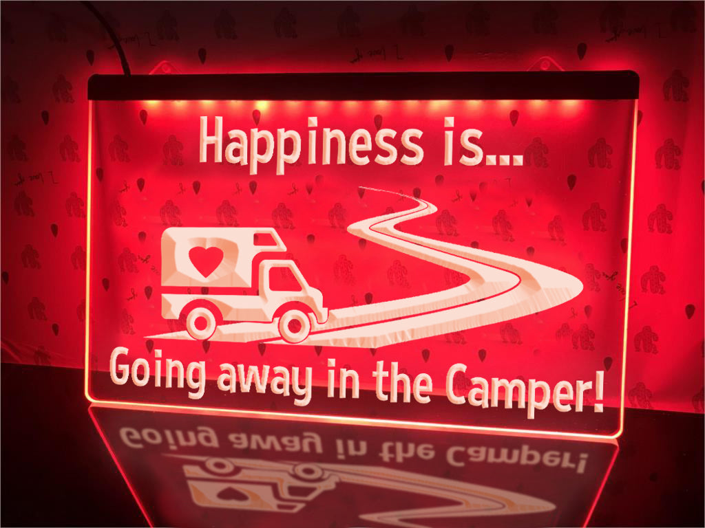 Going Away in the Camper Illuminated Sign