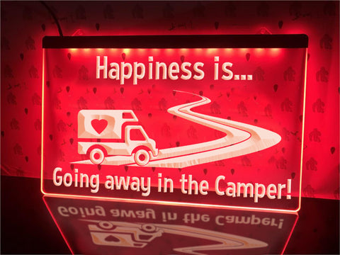 Image of Going Away in the Camper Illuminated Sign