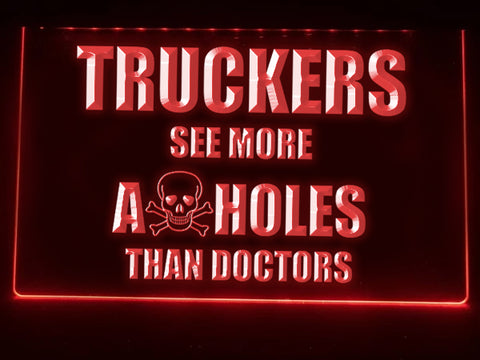Trucker Skull Illuminated Sign