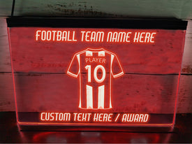 Custom Football Player Award Personalized Illuminated Sign
