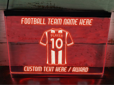 Custom Football Player Award Personalized Illuminated Sign