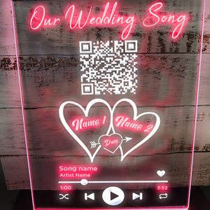 Our Wedding Song Personalized LED Neon Sign