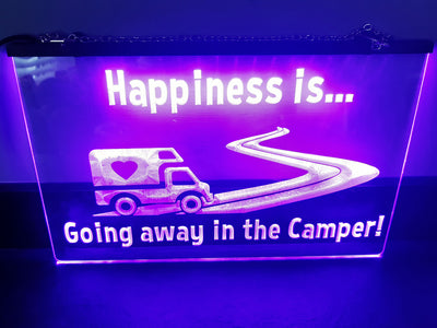 Going Away in the Camper Illuminated Sign