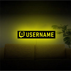 Personalized Gamer Tag or Streamer Handle Name LED Neon Wooden Sign