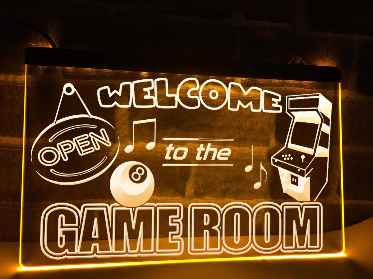 Welcome to the Game Room Illuminated Sign