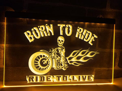 Image of Born To Ride Illuminated Sign