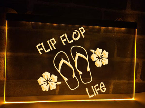 Image of Flip Flop Life Illuminated Sign