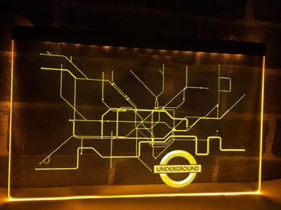 London Underground Map Illuminated Sign