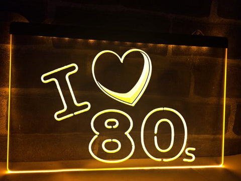 Image of I Love 80s Illuminated Sign